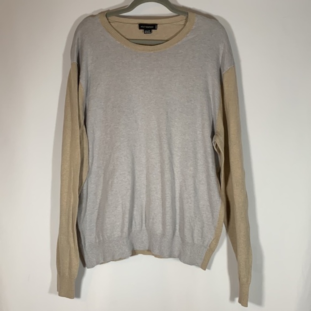 Holt Renfrew Grey & Tan Sweater